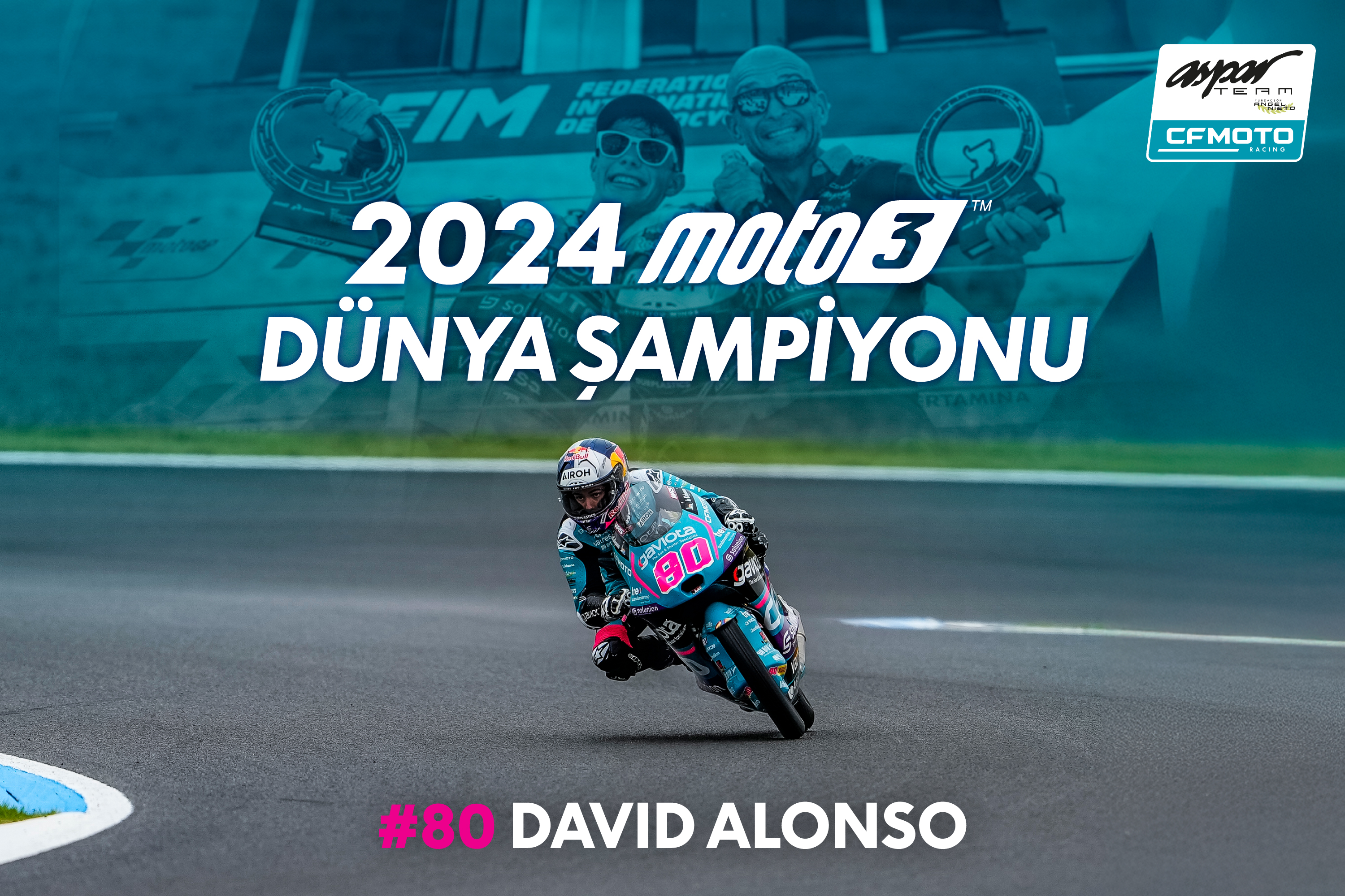 DAVID ALONSO 2024 MOTO3 DNYA AMPYONU!