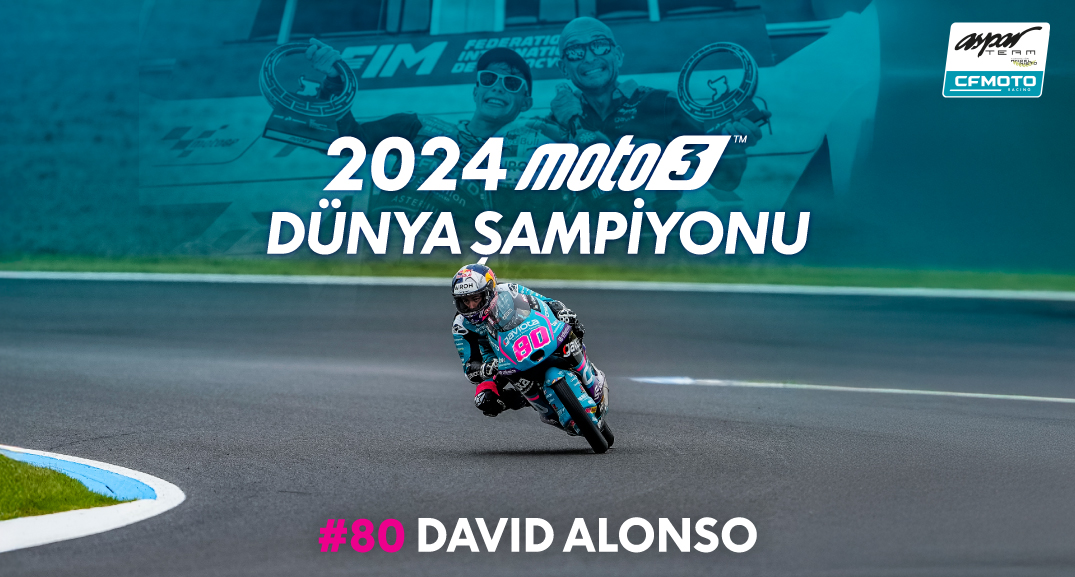 DAVID ALONSO 2024 MOTO3 DNYA AMPYONU!